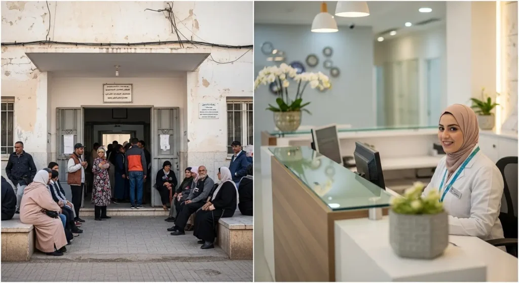 Comparaison hôpital public et clinique privée au Maroc pour urgences pédiatriques